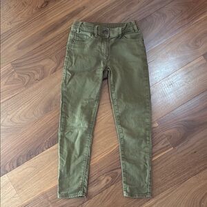 Crewcuts olive green girls stretchy jeans, size 8